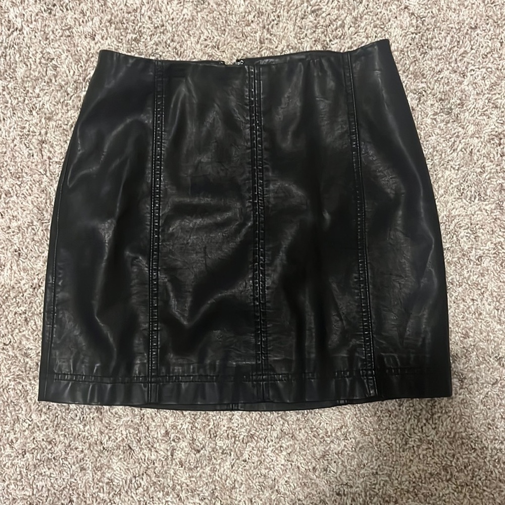 Free People Faux Leather Skirt